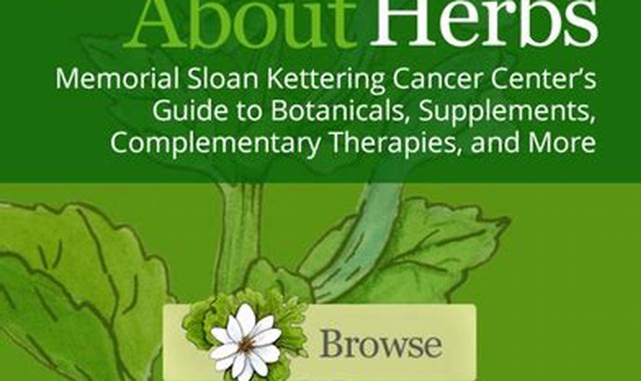 Herbals: Sloan Kettering Database for Cancer Care Guide The Ultimate Herbal Remedies Guide: Natural Healing for a Healthier Life Herbals: Sloan Kettering Database for Cancer Care Guide | The Ultimate Herbal Remedies Guide: Natural Healing for a Healthier Life
