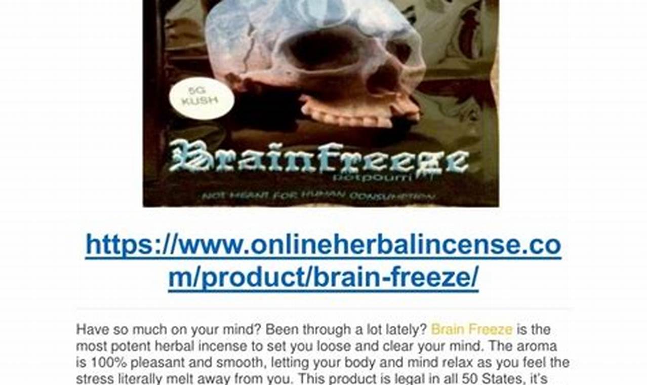 Buy Brainfreeze Herbal Incense: Aromatherapy Scents! | The Ultimate Herbal Remedies Guide: Natural Healing for a Healthier Life